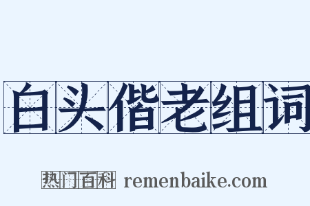 白头偕老组词是什么意思的图片